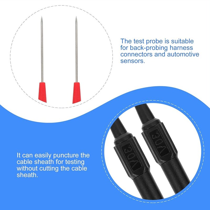 4Pcs Copper Back Nail Automotive Wire Piercing Probe Tool Insulation Tester Clips - Image 4